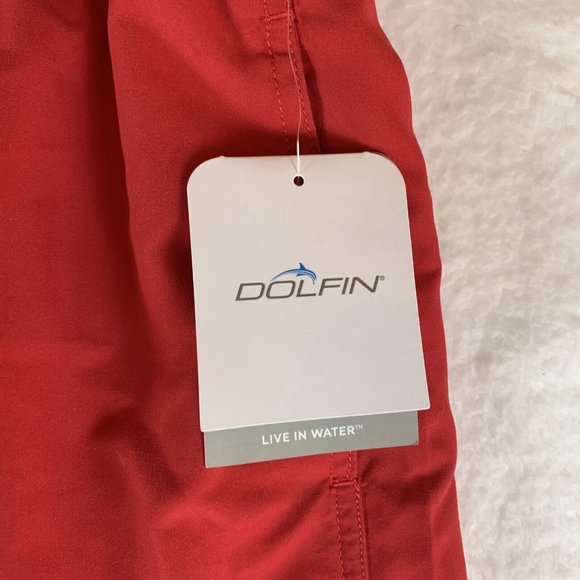 Dolfin Board Shorts Men's‎ 2XL Red 100% Polyester High-Rise Drawstring 7086 - Picture 3 of 10